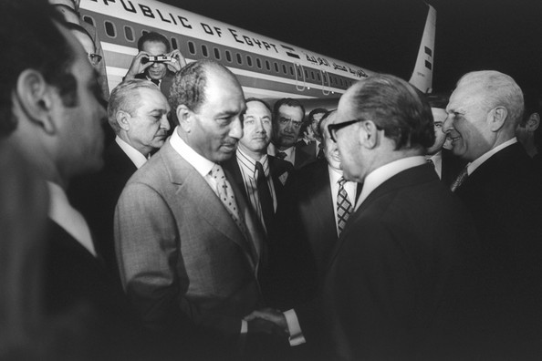 Israeli Prime Minister Menachem Begin and Egyptian President Anwar Sada