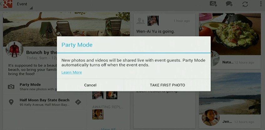 google events party mode