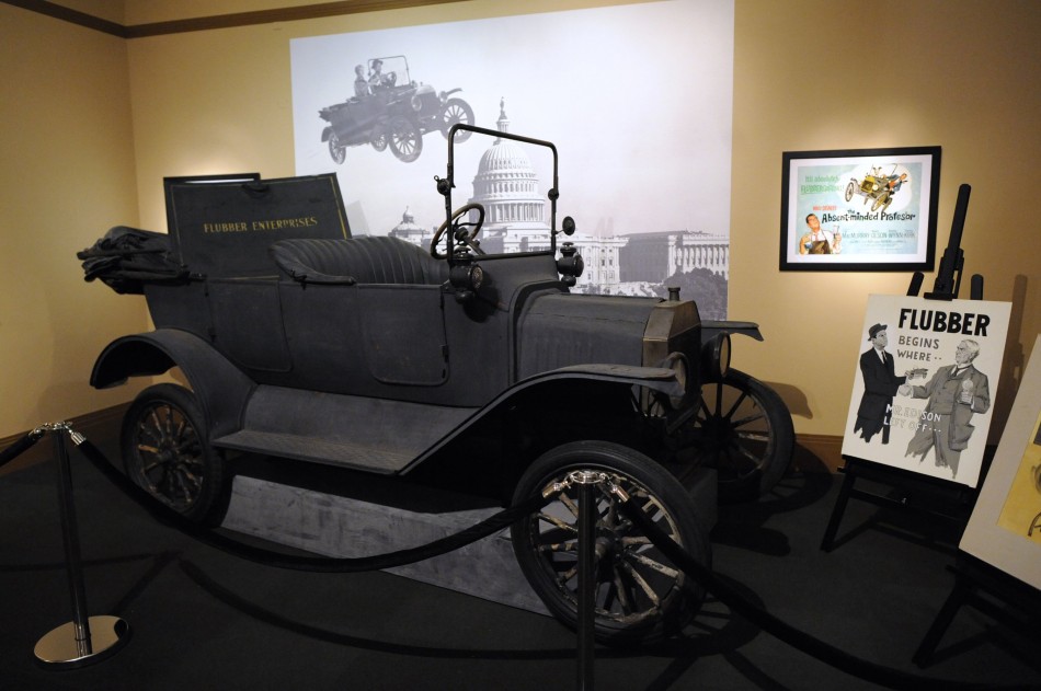 A Model T used in the film quotThe Absent-Minded Professorquot is displayed at the D23 Presents Treasures of the Walt Disney Archives exhibit in California