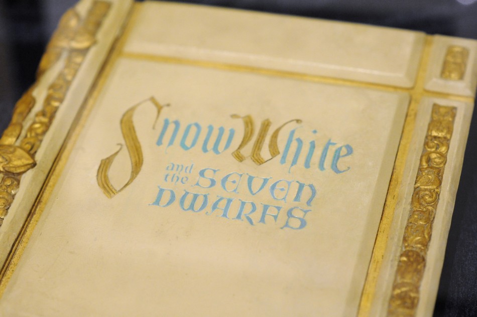 A storybook used in the 1937 film quotSnow White and the Seven Dwarfsquot is displayed at the D23 Presents Treasures of the Walt Disney Archives exhibit in California