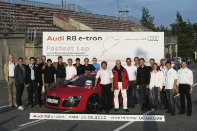 World Record Set by Audi R8 e-tron at the Nürburgring Track
