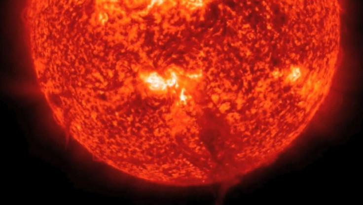 An intense solar flare erupts from sunspot region AR1515 on July 2, 2012 in this still from a NASA video by the Solar Dynamics Observatory.