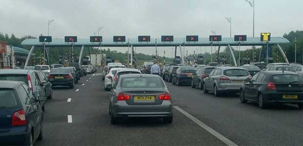 Massive Traffic Jam On M6 Toll Motorway As Armed Police Launch Counter Terrorist Operation