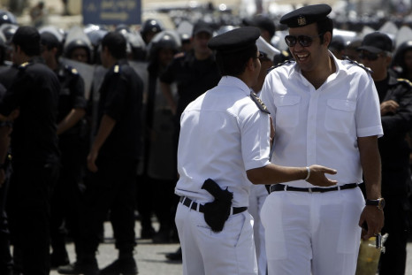 Clean-shaven Egyptian police officers