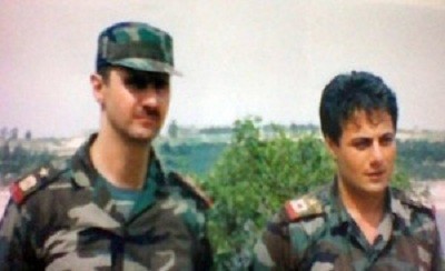 Gen. Manaf Tlas with Syrian President Bashar al-Assad