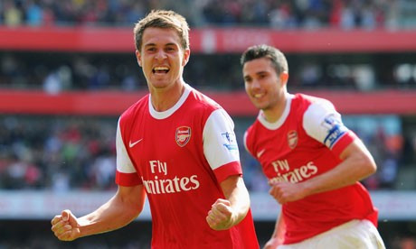 Aaron Ramsey and Robin Van Persie