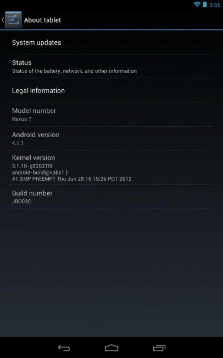 Google’s Nexus 7 has been the first tablet to run on Android 4.1 (Jelly Bean) operating system. Most interestingly, the tablet has received its first Over-The-Air (OTA) software update.