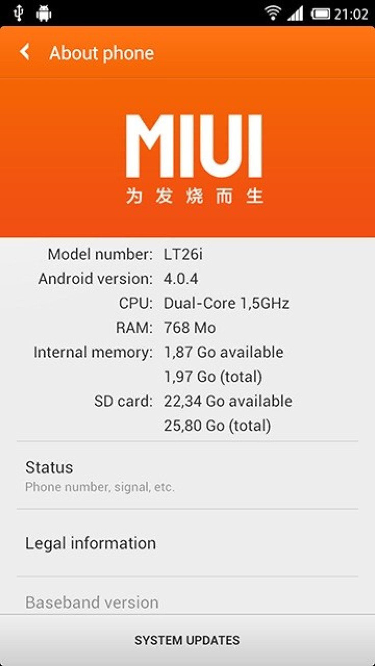 The MIUI custom ROM for the Sony Xperia S which is still under closed beta has been leaked at xda-developers