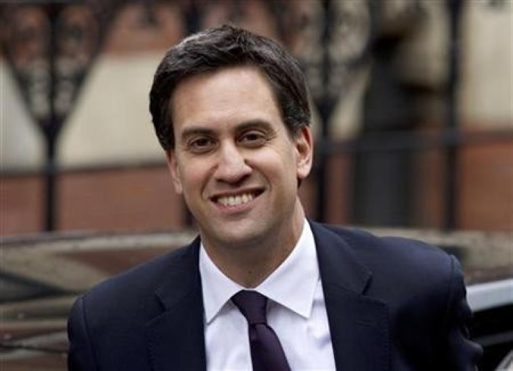 Despite satisfaction with Ed Miliband down two points, Labour are currently ahead in latest opinion poll. (Reuters)