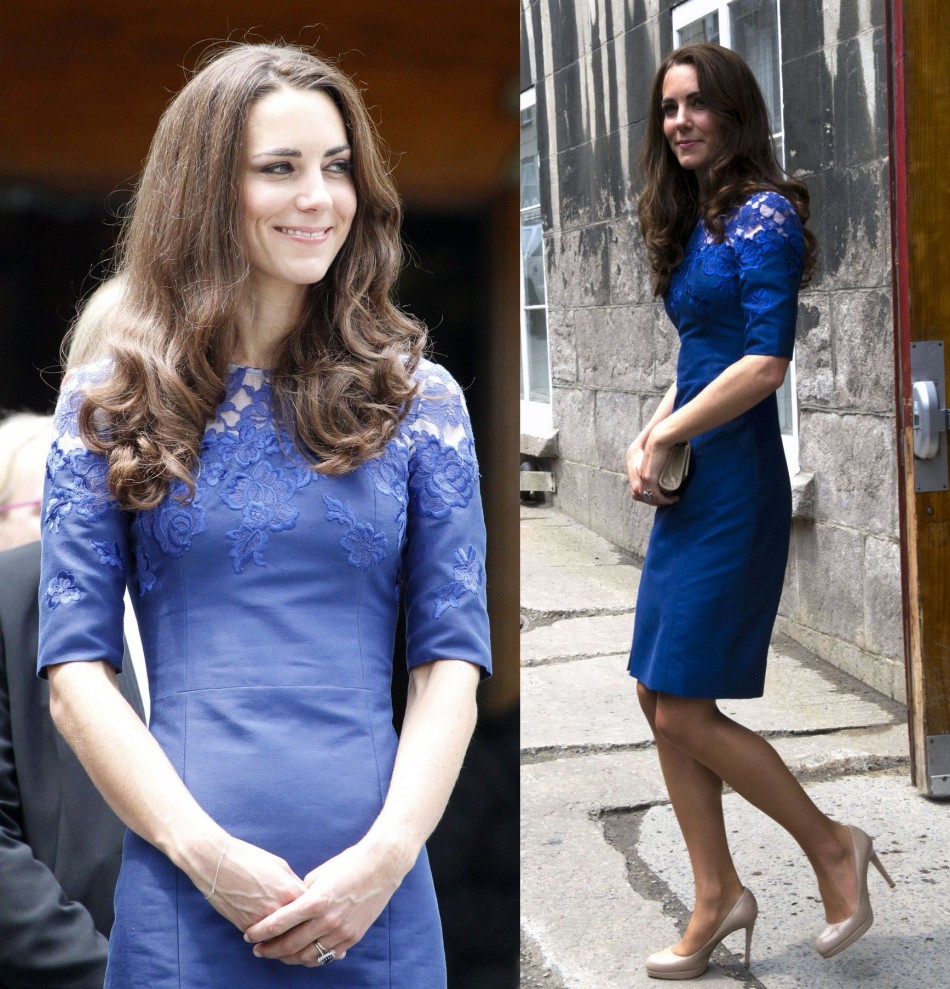 Kate Middleton in Blue Dress