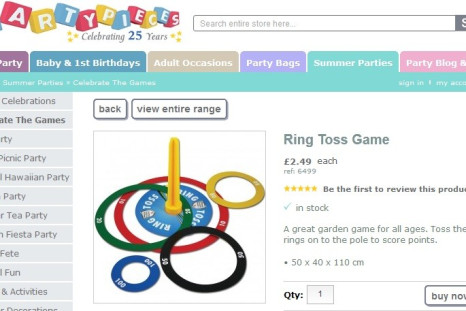 Party Pieces&#039; ring toss game