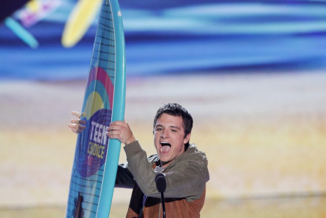 Actor Hutcherson accepts the Choice Movie Actor: Sci-Fi/Fantasy Award at the Teen Choice Awards at the Gibson amphitheater in Universal City