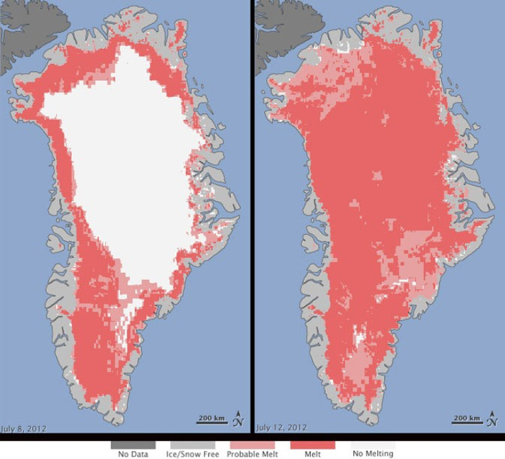 Nasa Satellites Witness Greenland Ice Sheet Surface Melt