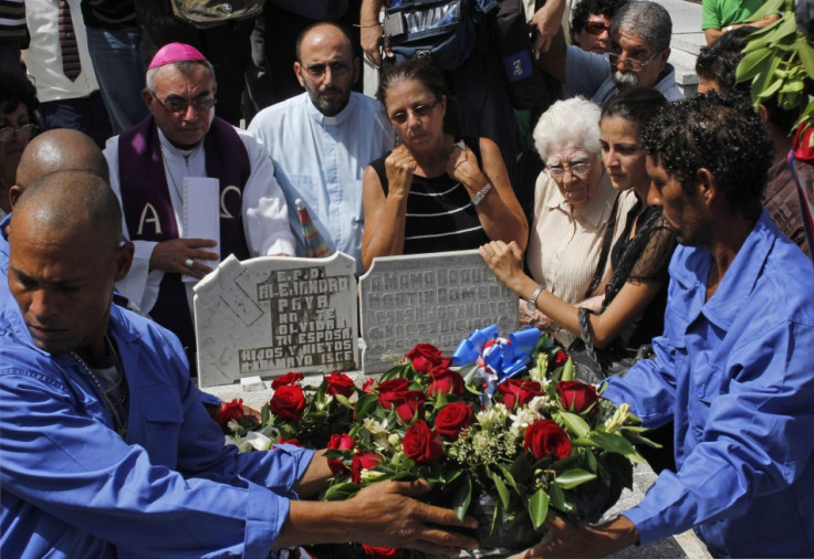 Ofelia Acevedo, wife of Oswaldo Paya, one of Cuba's best-known dissidents, mourns in Havana
