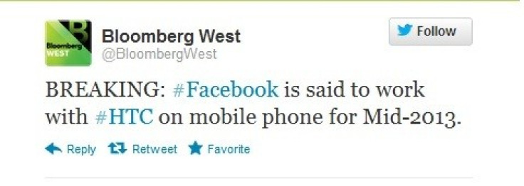 Facebook is reportedly working with HTC to develop its own smartphone which would be released in mid 2013