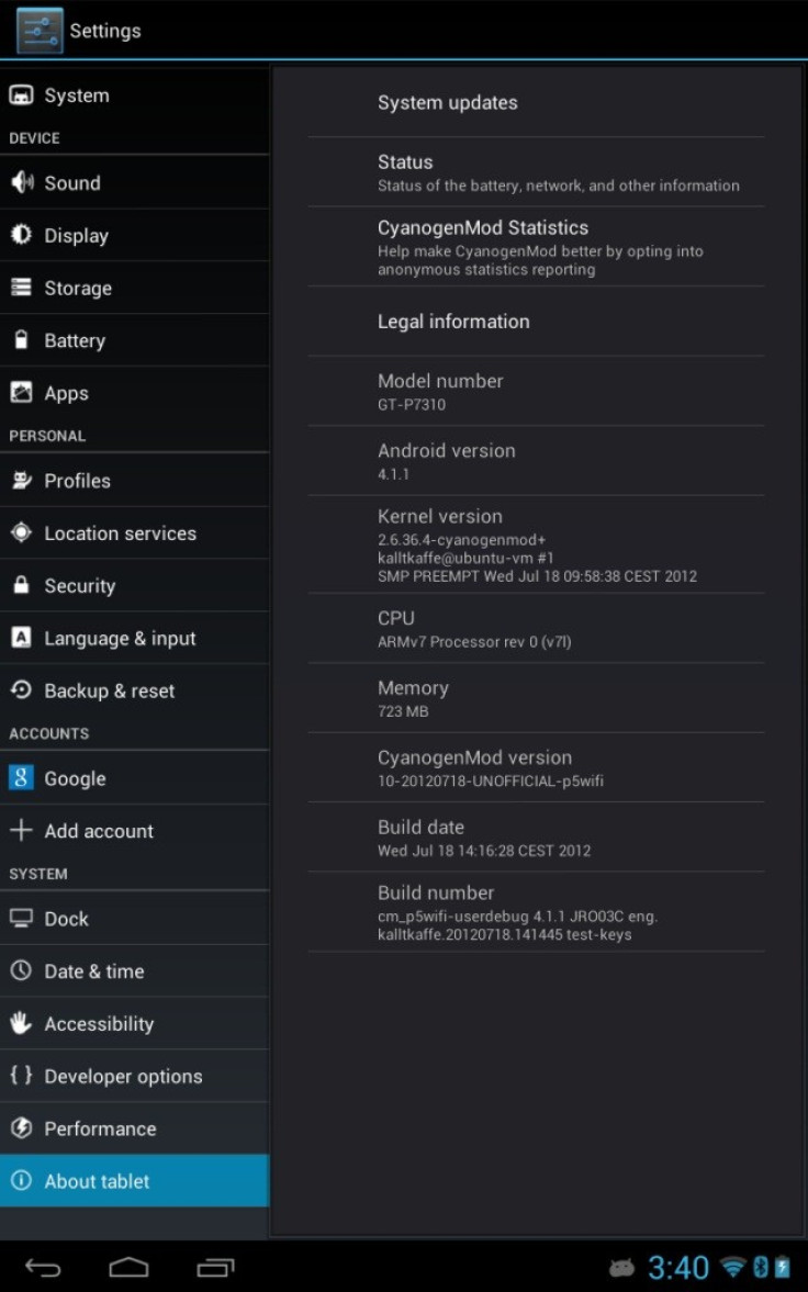 How to Install CyanogenMod 10 based Android 4.1 Jelly Bean on Galaxy Tab 8.9 [GUIDE]