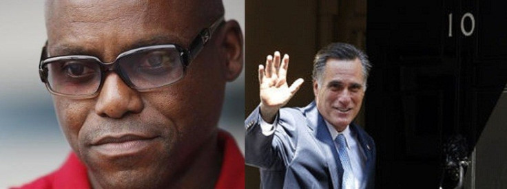 Olympic gold medalist Carl Lewis (left) US Republican presidential nominee Mitt Romney (Reuters)