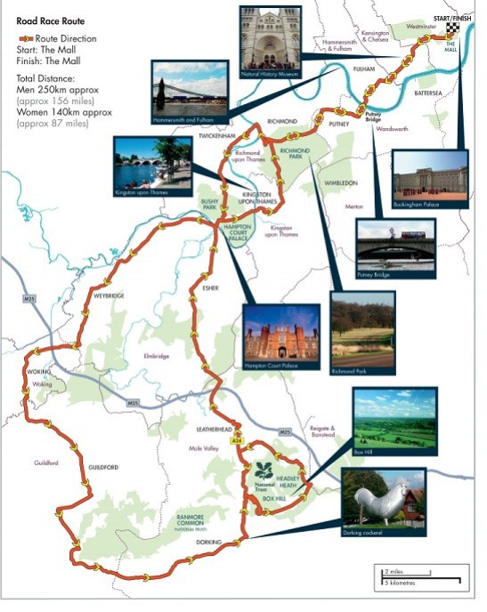 A map of the planned route (london2012.com) A map of the planned route (london2012.com)