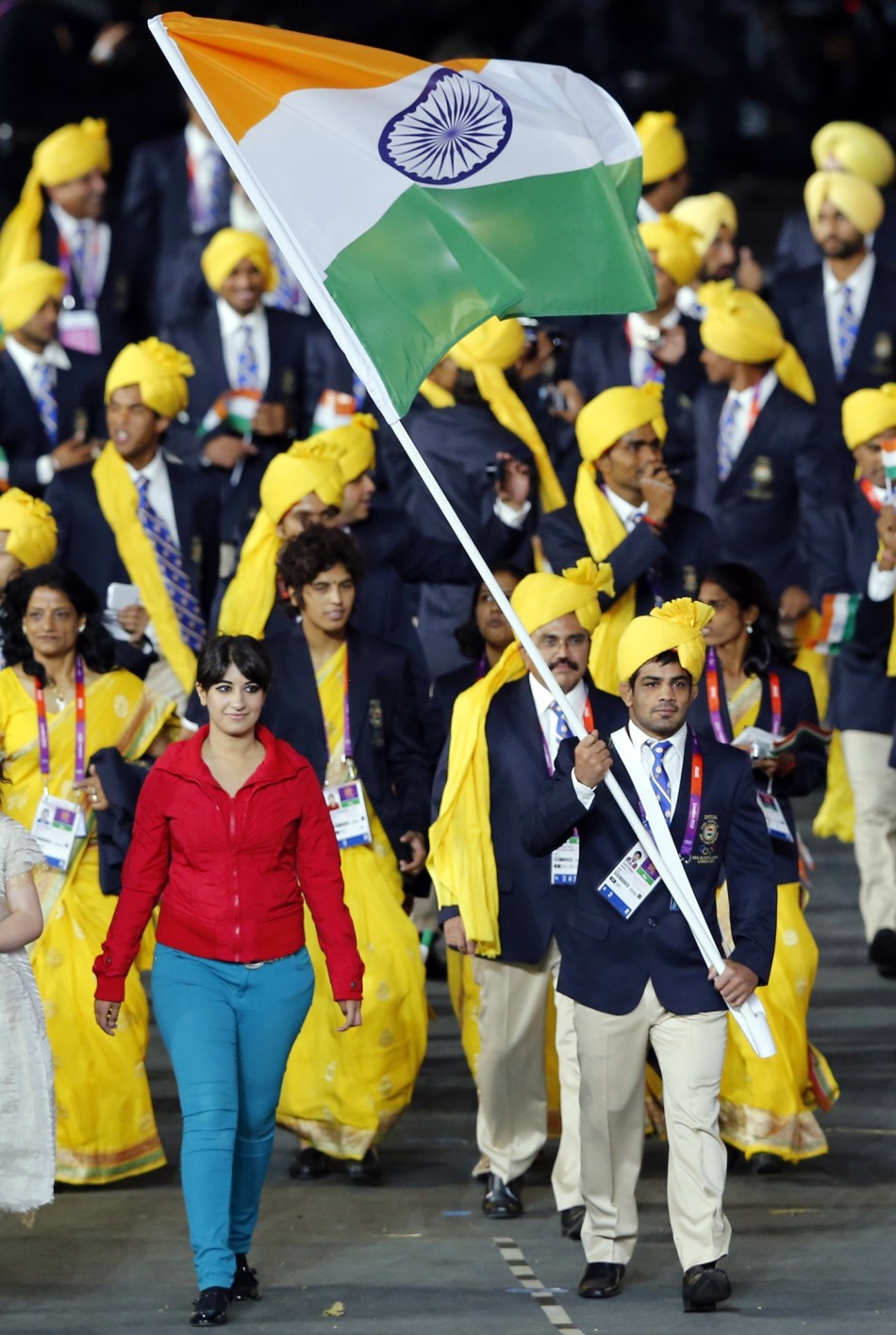 Mystery Woman at the Indian Contingent