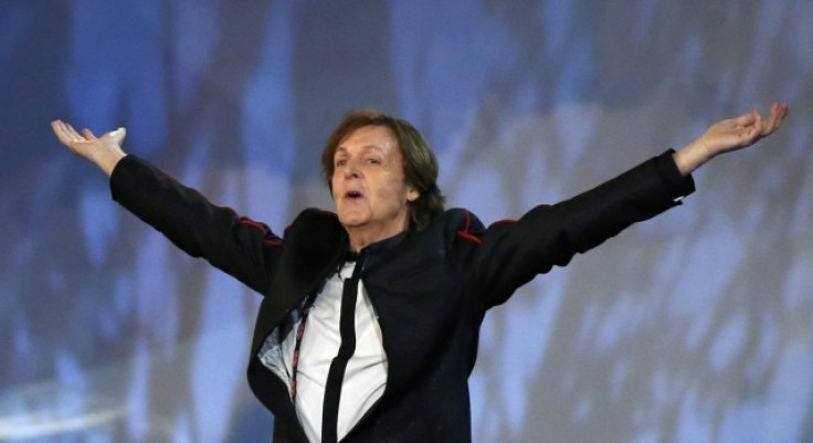Sir Paul McCartney performs during opening ceremony of London 2012 Olympics, 27 July.