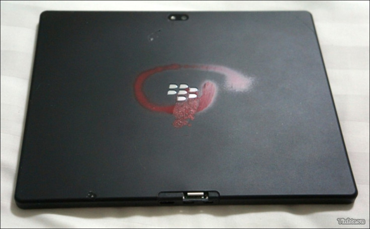 10in Blackberry Playbook 4G tablet red swirl