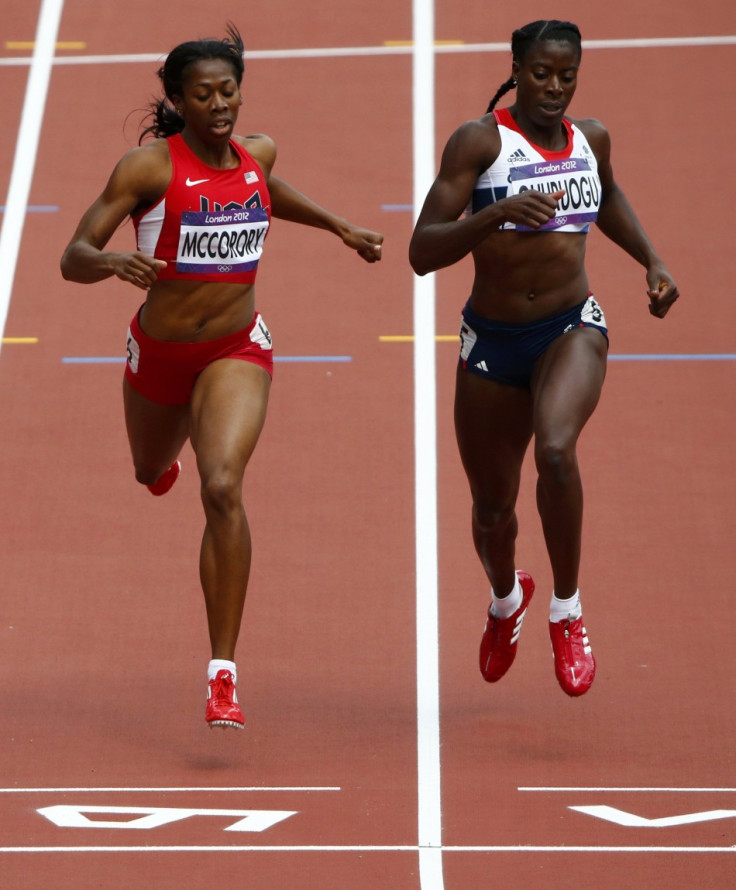 Francena McCorory and Christine Ohuruogu