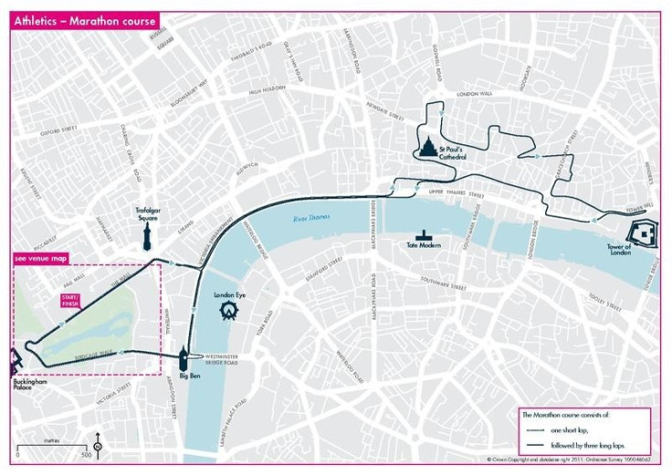 Olympics marathon route