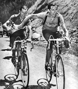 Fausto Coppi and Gino Bartali