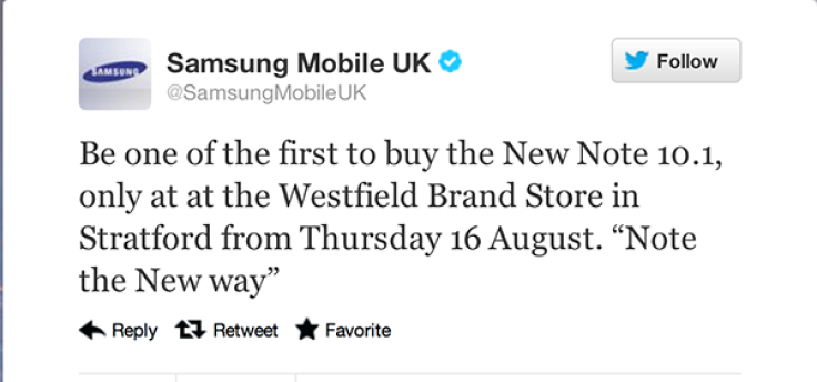 Samsung UK Twitter Feed