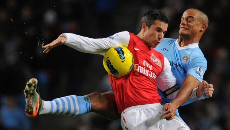 Robin van Persie and Vincent Kompany