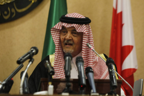 Saudi Arabia's Foreign Minister, Prince Saud al-Faisal, addresses a news conference in Riyadh
