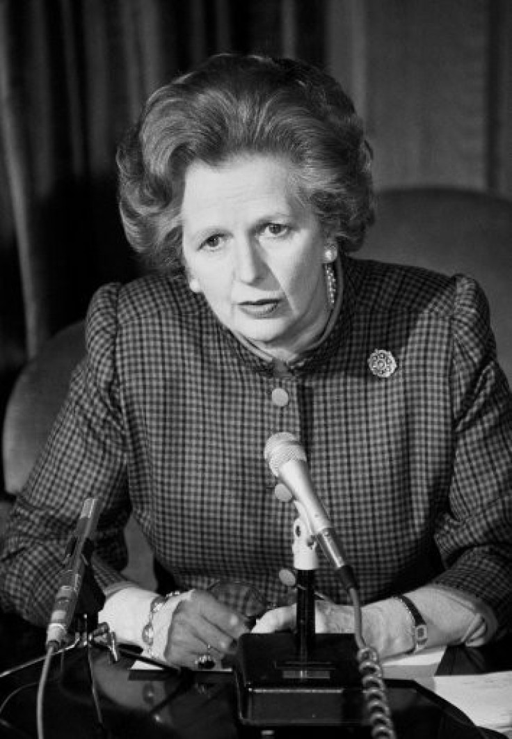 Former British Prime Minister Margaret Thatcher