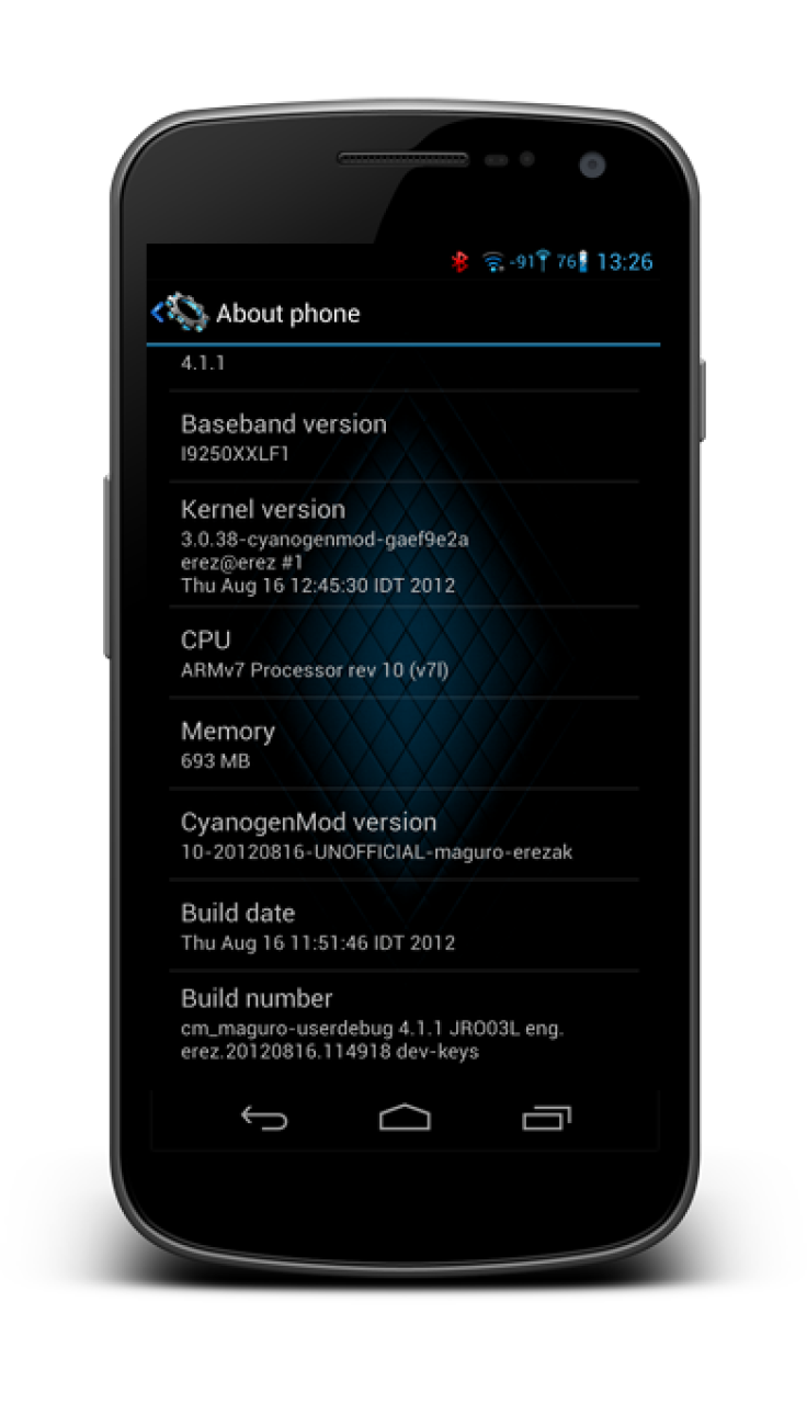 Galaxy Nexus i9250 Gets Jelly Bean with CyanogenMod 10 Nightly ROM [How to Install]