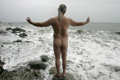 Nudist Swimmer