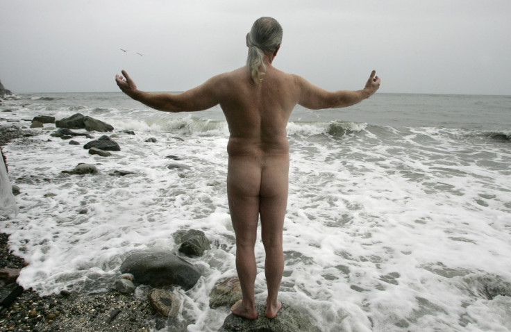 Nudist Swimmer