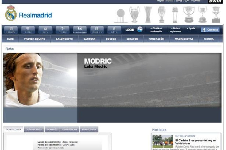 Luka Modric - Real Madrid page