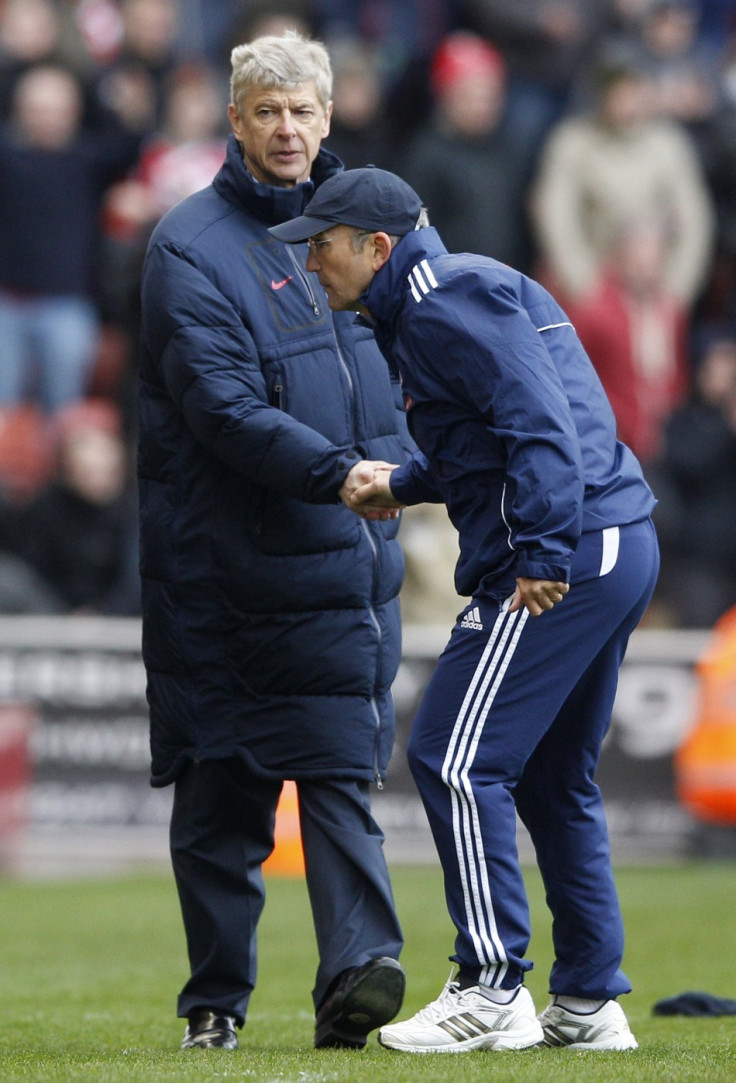 Arsene Wenger and Tony Pulis