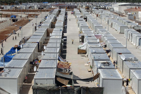 General view of the refugee camp named "Container City" on the Turkish-Syrian border in Oncupinar in Kilis province