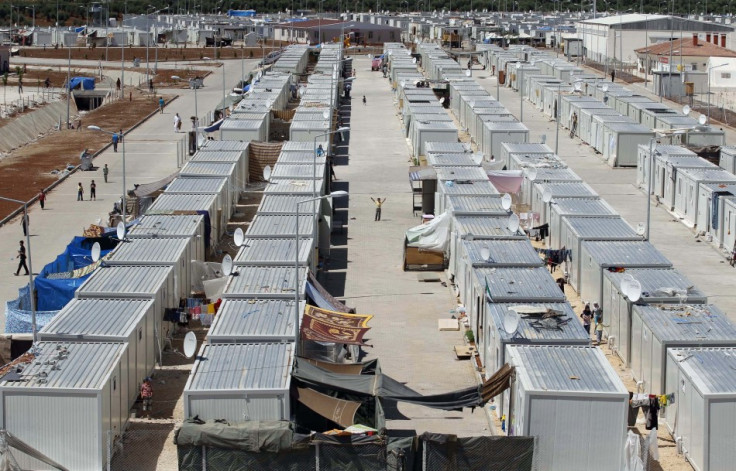 General view of the refugee camp named &quot;Container City&quot; on the Turkish-Syrian border in Oncupinar in Kilis province