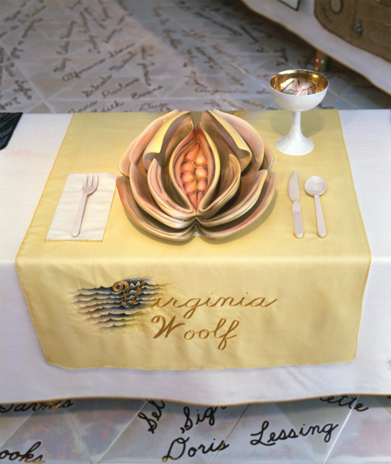The Dinner Party – Detail, Virginia Woolf Placesetting (Judy Chicago/Donald Woodman)