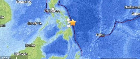 The 7.9 magnitude earthquake struck off the east coast of the Philippines (US Geological Survey) The 7.9 magnitude earthquake struck off the east coast of the Philippines (US Geological Survey)