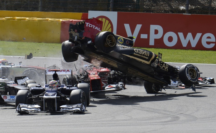 Lewis Hamilton Involved in a Crash at the Belgian Grand Prix