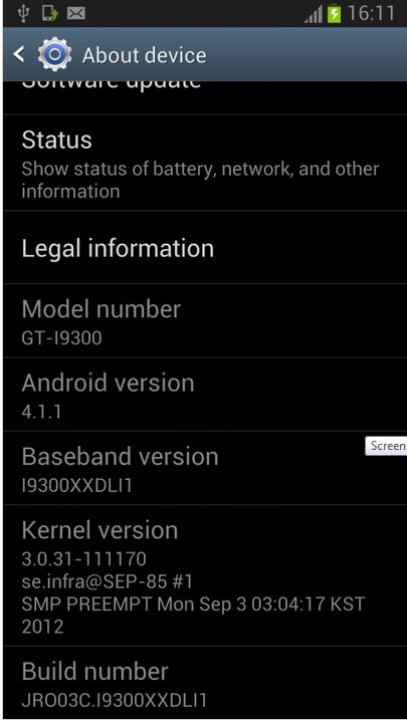 Android 4.1.1 XXDLI1 Android 4.1.1 XXDLI1