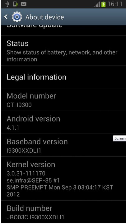 Android 4.1.1 XXDLI1