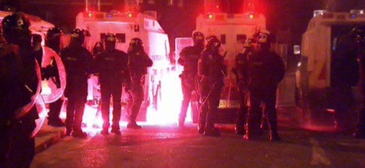 Fireworks were hurled at officers during third night of violence (UTV)