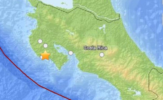 The 7.6 earthquake struck nearly 40 miles from the Costa Rica city of Liberia (USGS) The 7.6 earthquake struck nearly 40 miles from the Costa Rica city of Liberia (USGS)