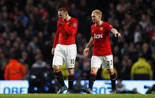Wayne Rooney and Paul Scholes