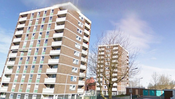 The injured baby was found at a refuse area in the Boscobel Crescent area of  Wolverhampton (streetview)