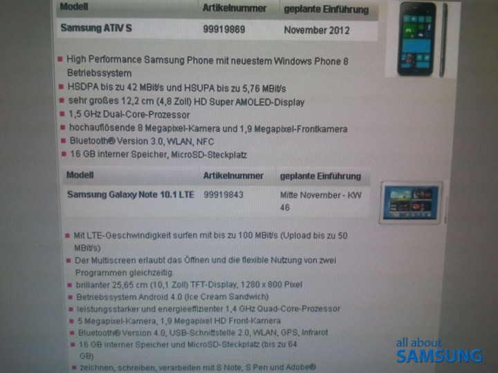 Release Dates Leaked for Samsung Galaxy S3 LTE, Galaxy Note 2 LTE and Note 10.1 LTE Release Dates Leaked for Samsung Galaxy S3 LTE, Galaxy Note 2 LTE and Note 10.1 LTE