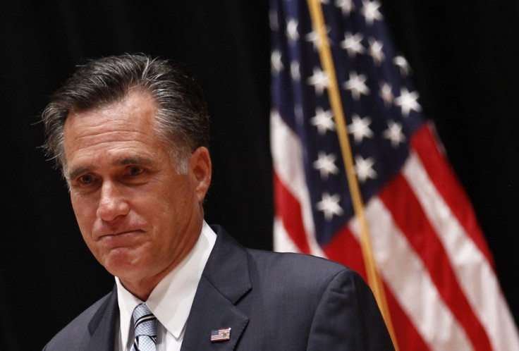 U.S. Republican presidential nominee and former Massachusetts Governor Mitt Romney
